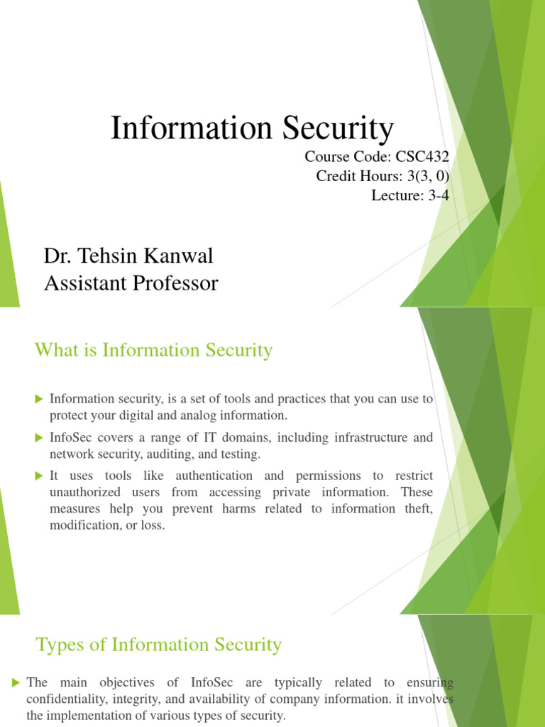 Lecture 3 4 pdf information security security