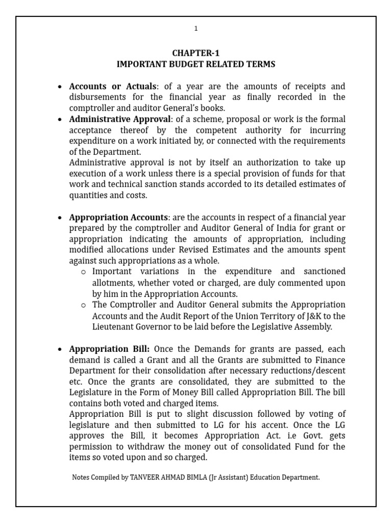 JK BUDGET MANUAL PDF Budget Government Budget Balance