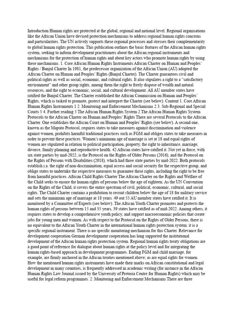 Human Rights African Pdf Human Rights Social Ethics