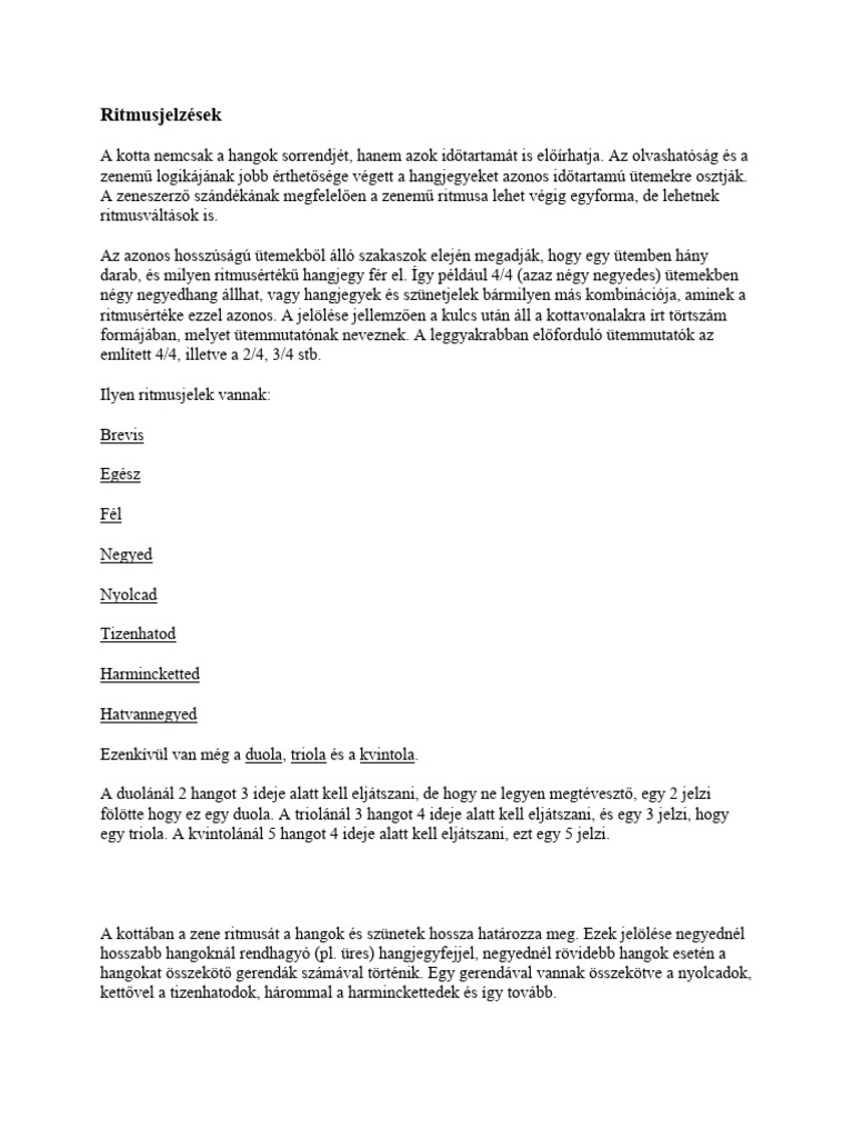 Ritmusjelzések | PDF