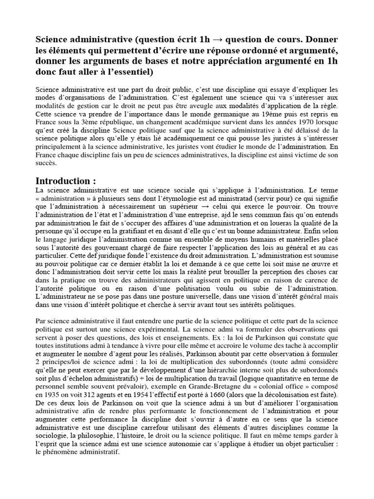 Comprendre la science administrative | PDF | Science | Fédéralisme
