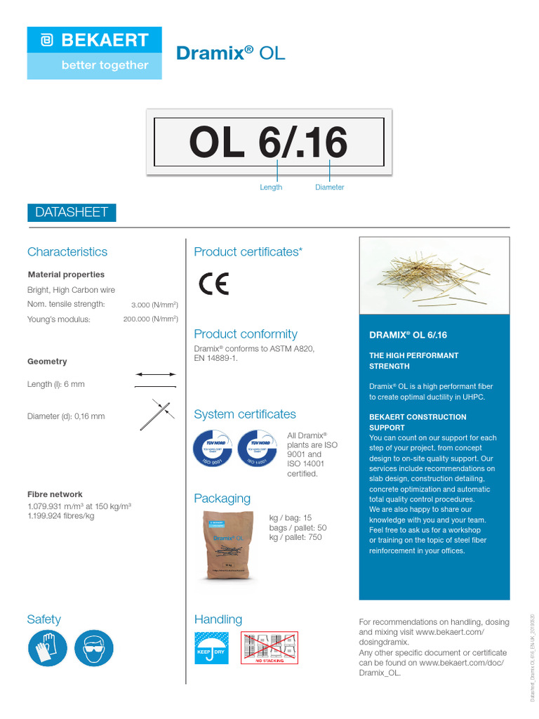 Dramix OL 616-616 | PDF | Fibers | Physical Sciences