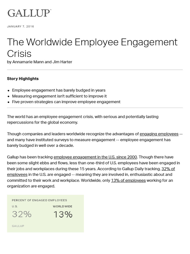 Image Result For Global Indicator Employee Engagement Gallup