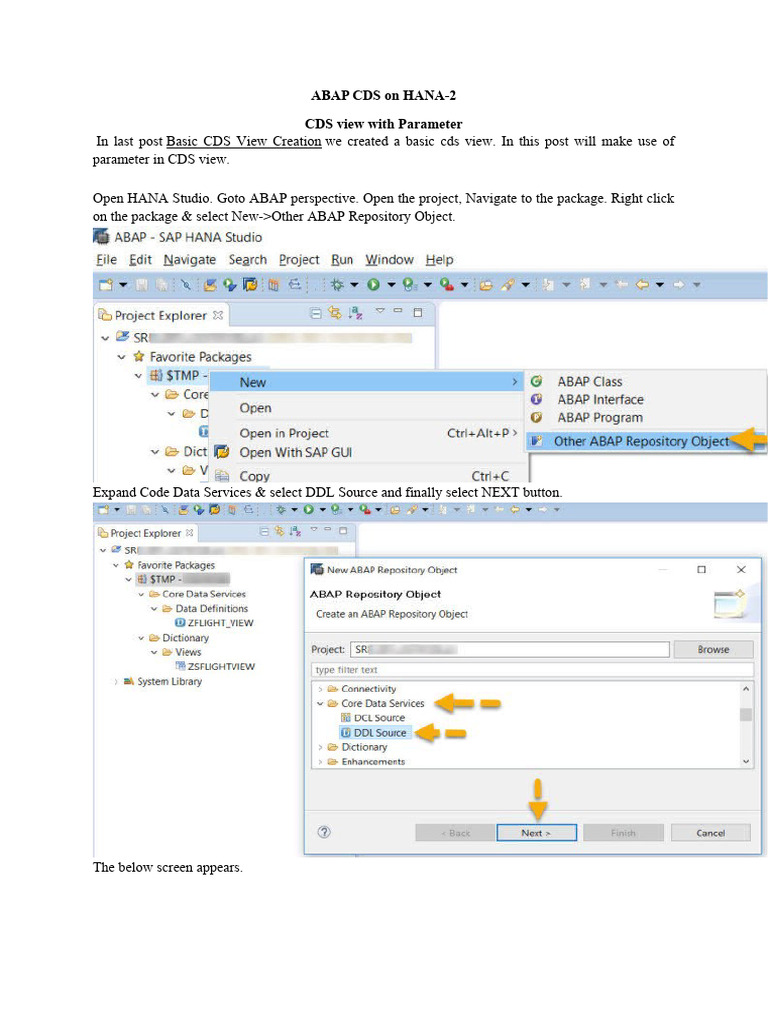 ABAP CDS Views with Parameters | PDF