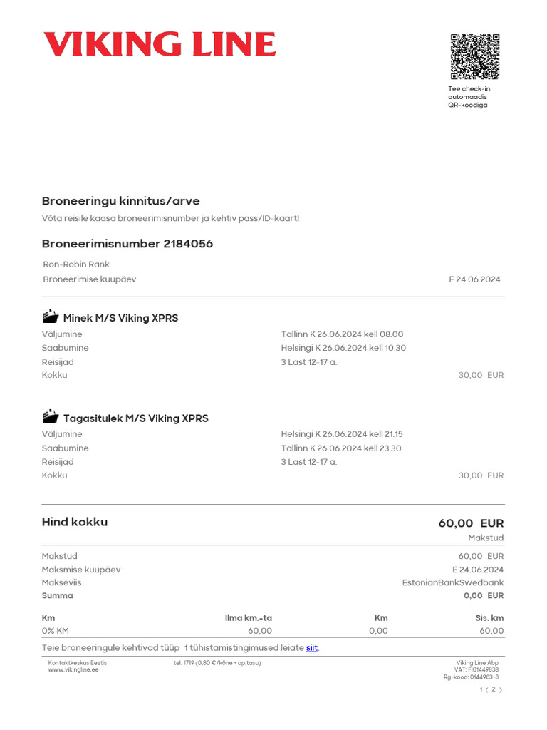Viking Line 2184056 | PDF
