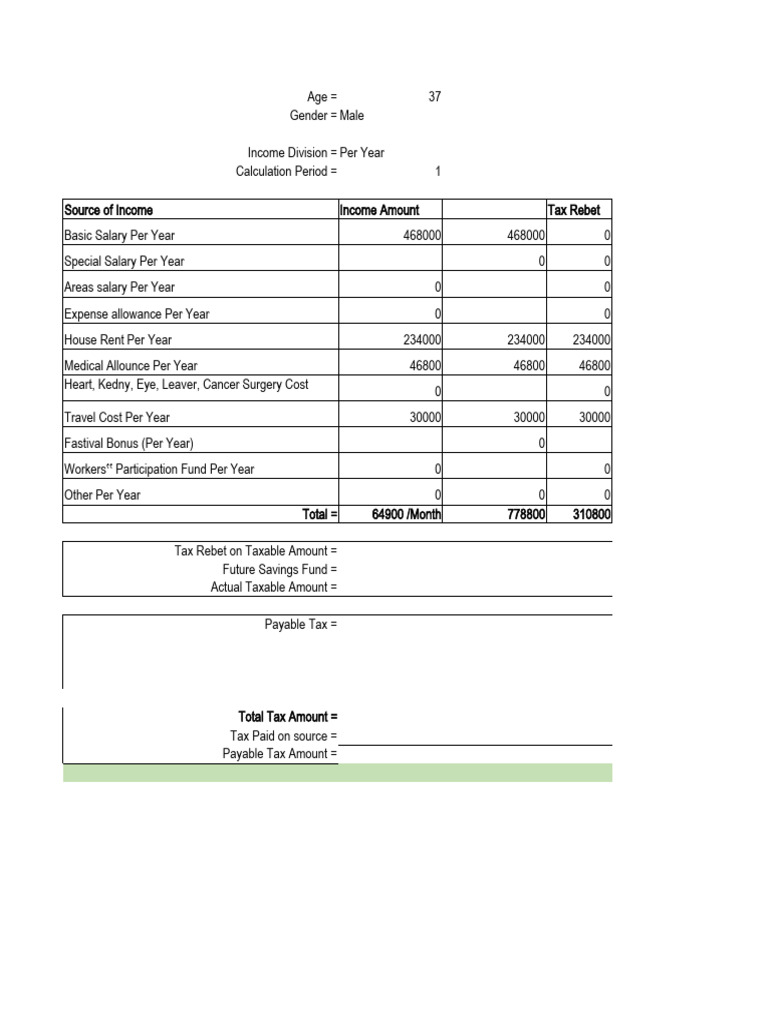 Income Tax Calculator | PDF | Taxes | Expense