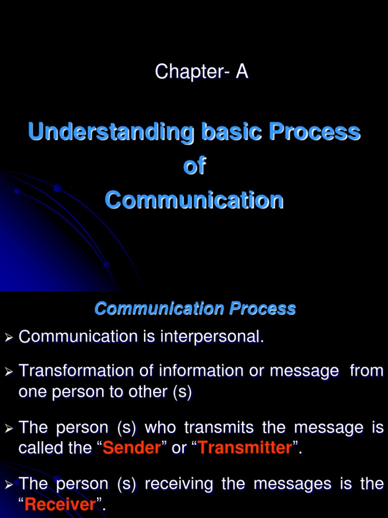 Basic Communication Process | PDF | Communication | Information