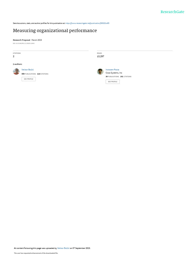 Measuring Organizational Performance | PDF | Performance Indicator ...