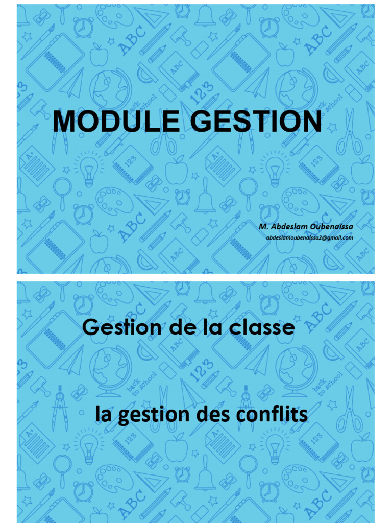 Gestion des conflits en classe | PDF | Pédagogie | La violence