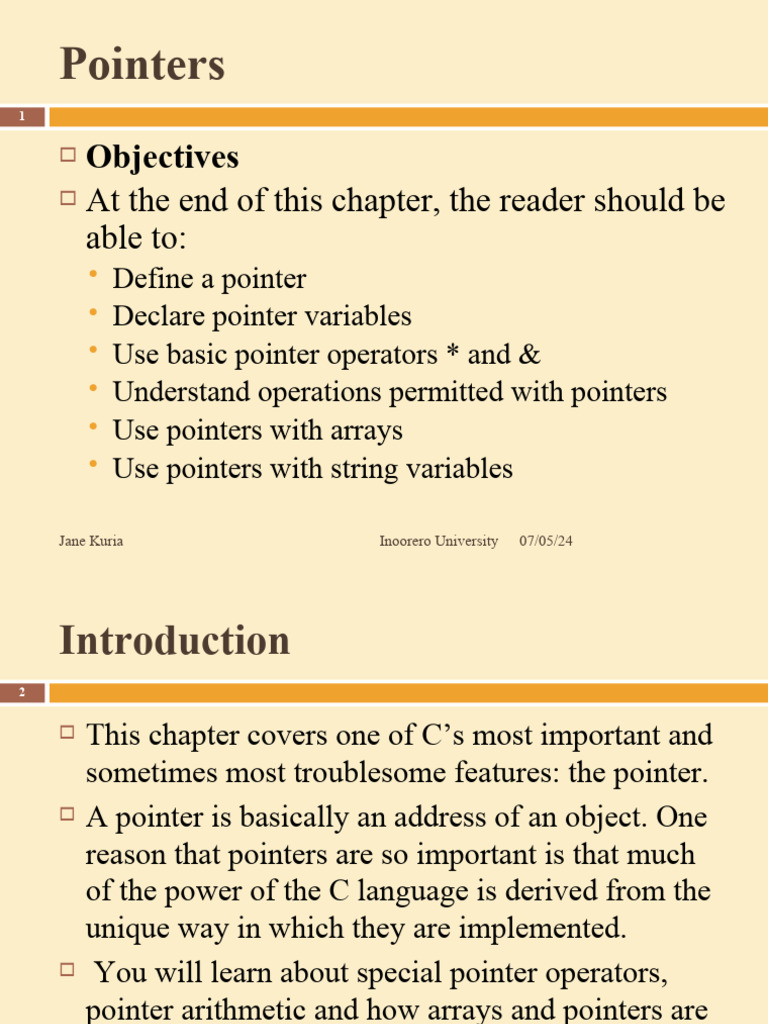 Understanding Pointers in C Programming | PDF | Pointer (Computer ...