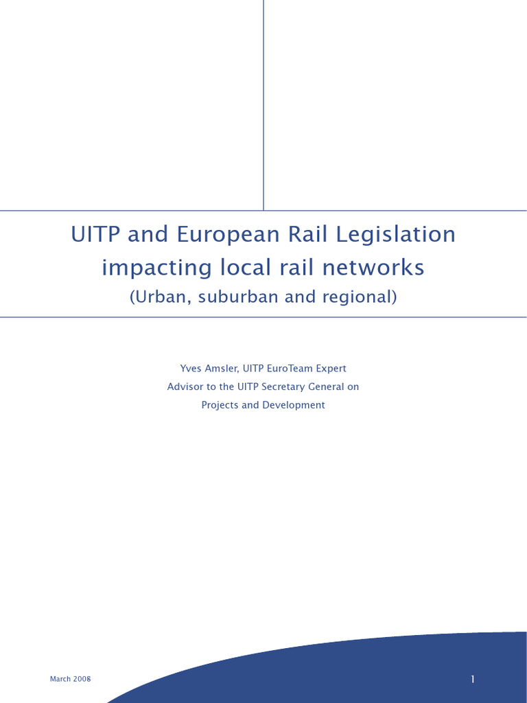 European Rail Legislation Overview | PDF | Rail Transport | European Union