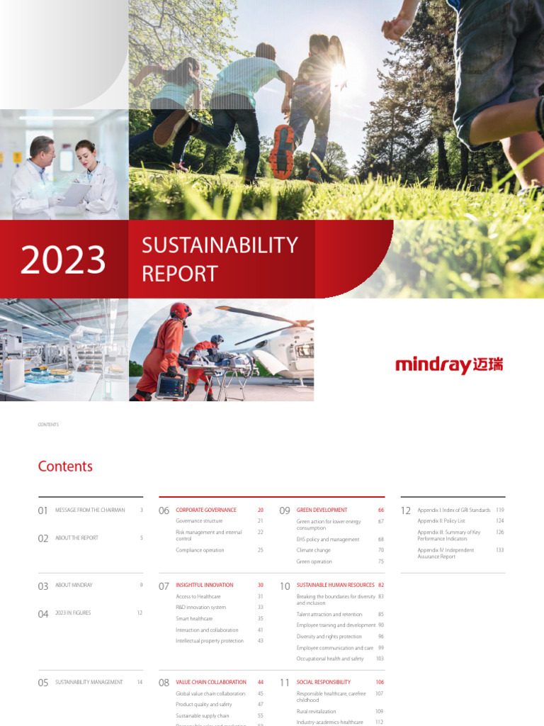 2023 Mindray Sustainability Report | PDF | Business | Economies