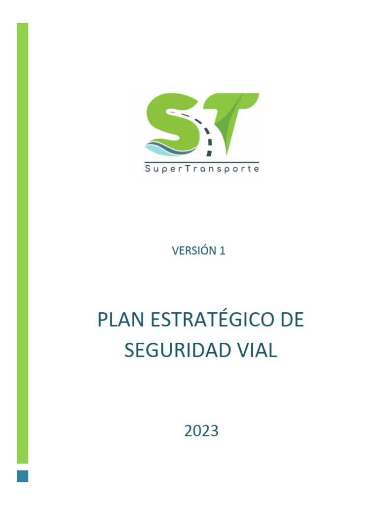 Plan Estrategico de Seguridad Vial ST | PDF | Planificación estratégica ...