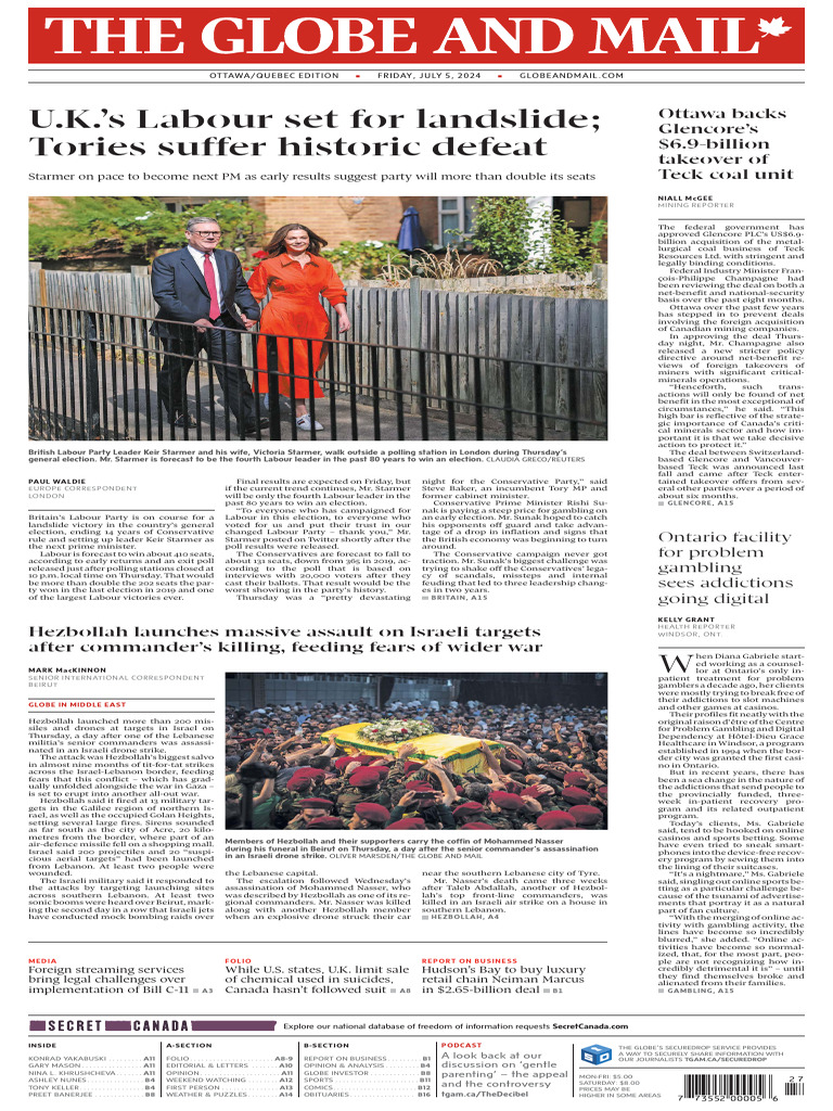 The Globe and Mail - July 5, 2024 | PDF