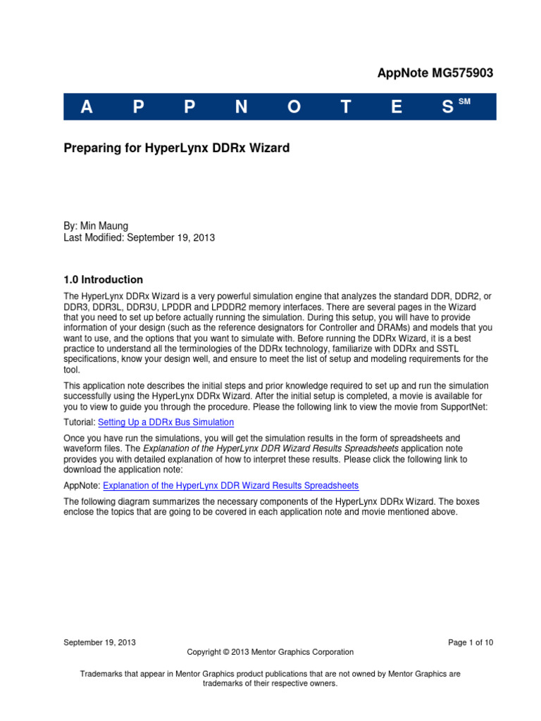 Preparing For HyperLynx DDRX Wizard - MG575903 - Released | PDF ...
