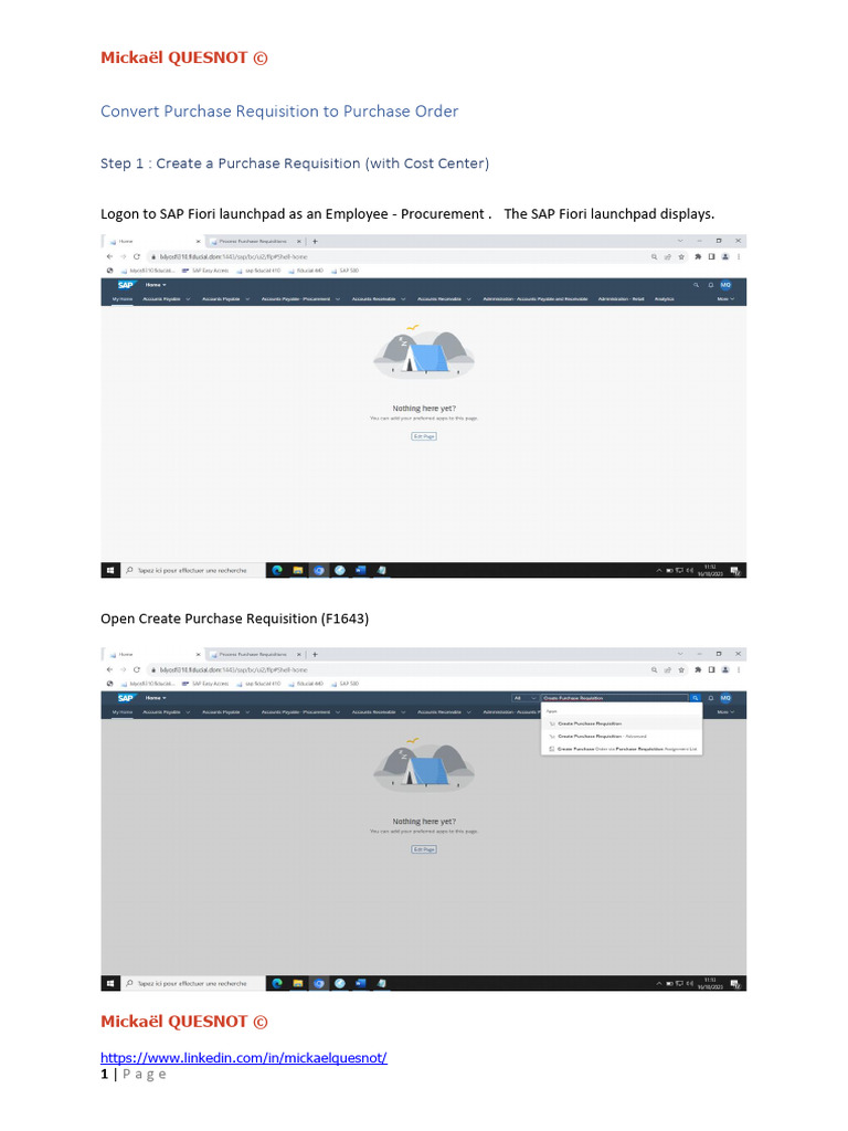 Convert Purchase Requisition to Order Guide | PDF | Business