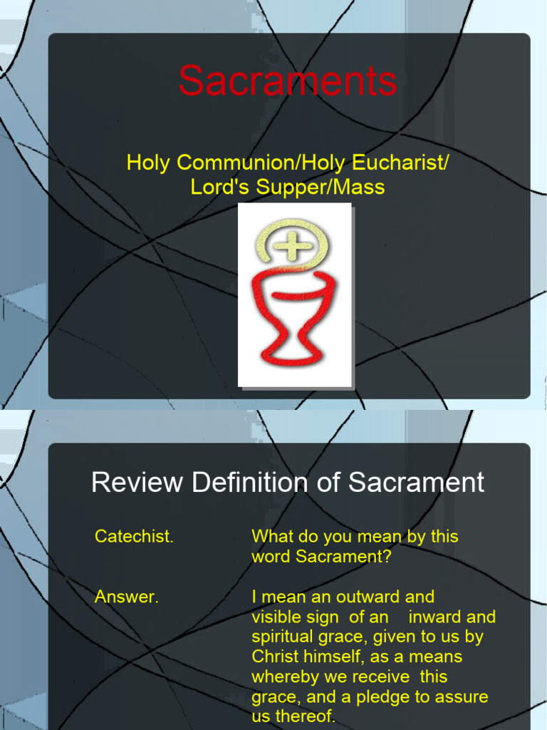 Understanding the Sacrament of Communion | PDF | Philosophy | Self ...