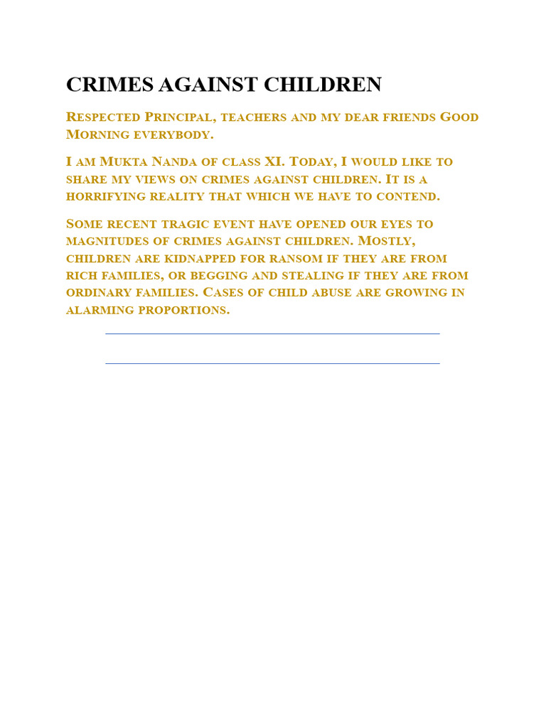 Crimes Against Children | PDF