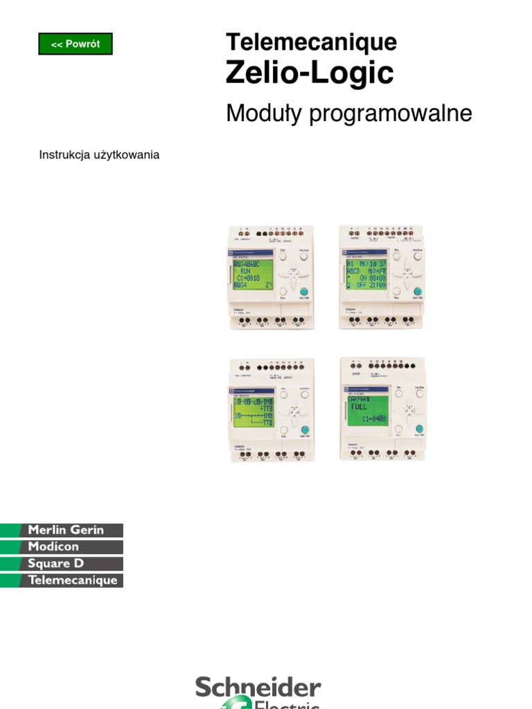 Zelio Logic-Moduly Programowalne-Inst Uzyt | PDF