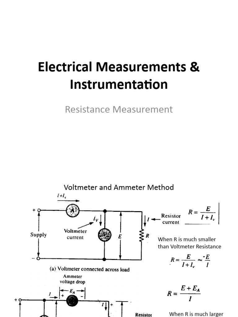 Resistance Measurement | PDF | Voltage | Electrical Resistance And ...