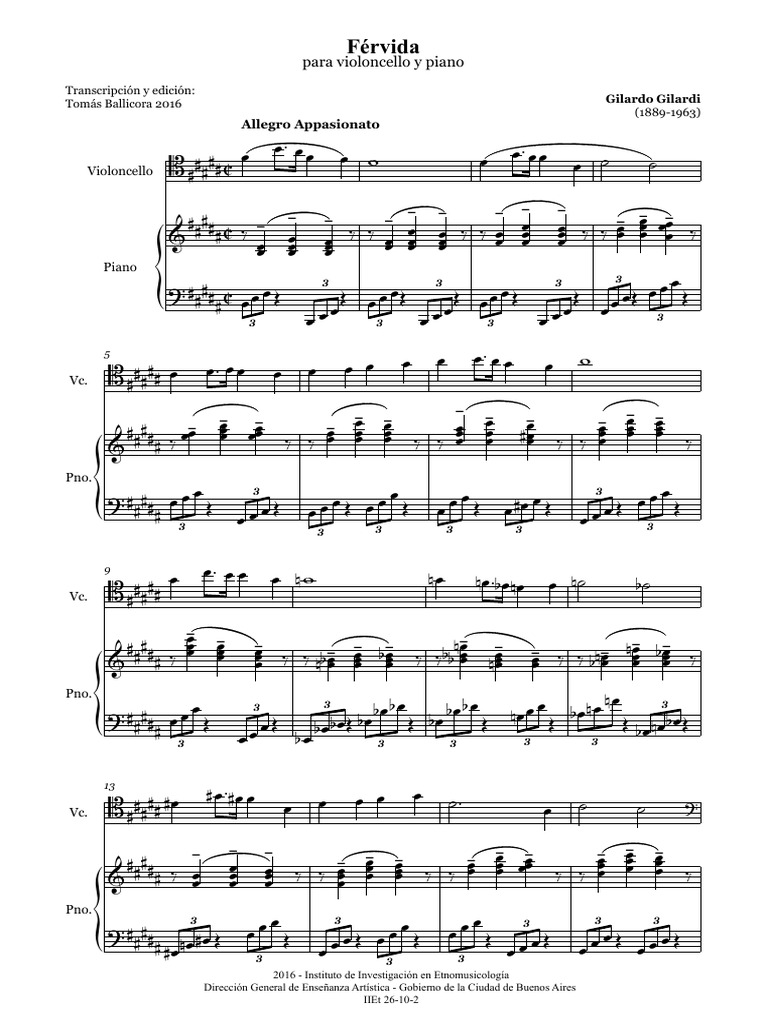 Gilardi Gilardo - Fervida - Partitura y Partes | PDF | Échecs