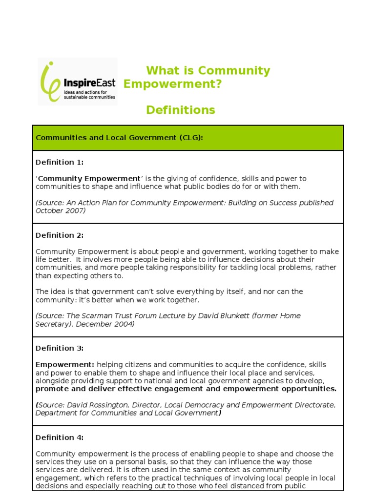 Understanding Community Empowerment | PDF | Empowerment | Conservative ...