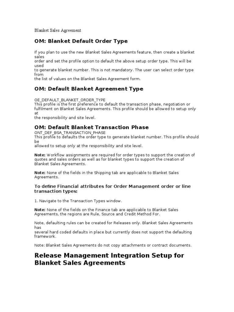 Blanket Sales Agreement PDF Computing Software