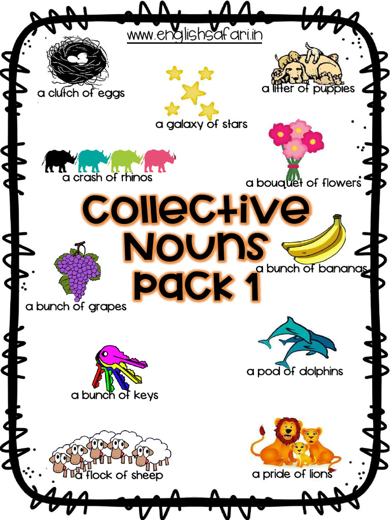 Collective Nouns Activity Pack | PDF | Zoology