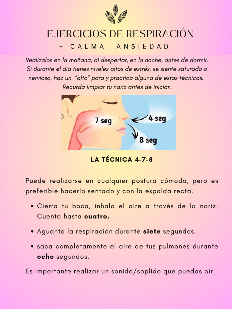 ejercicios de respiración | PDF