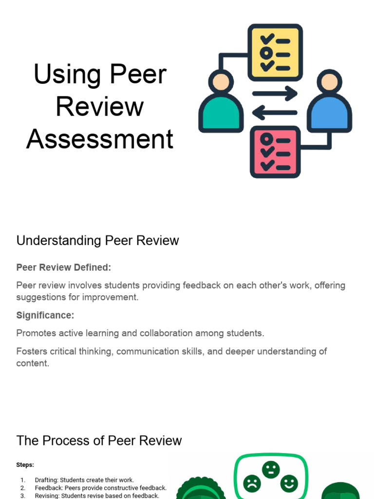 Peer Review in Student Assessments | PDF | Peer Review | Critical Thinking