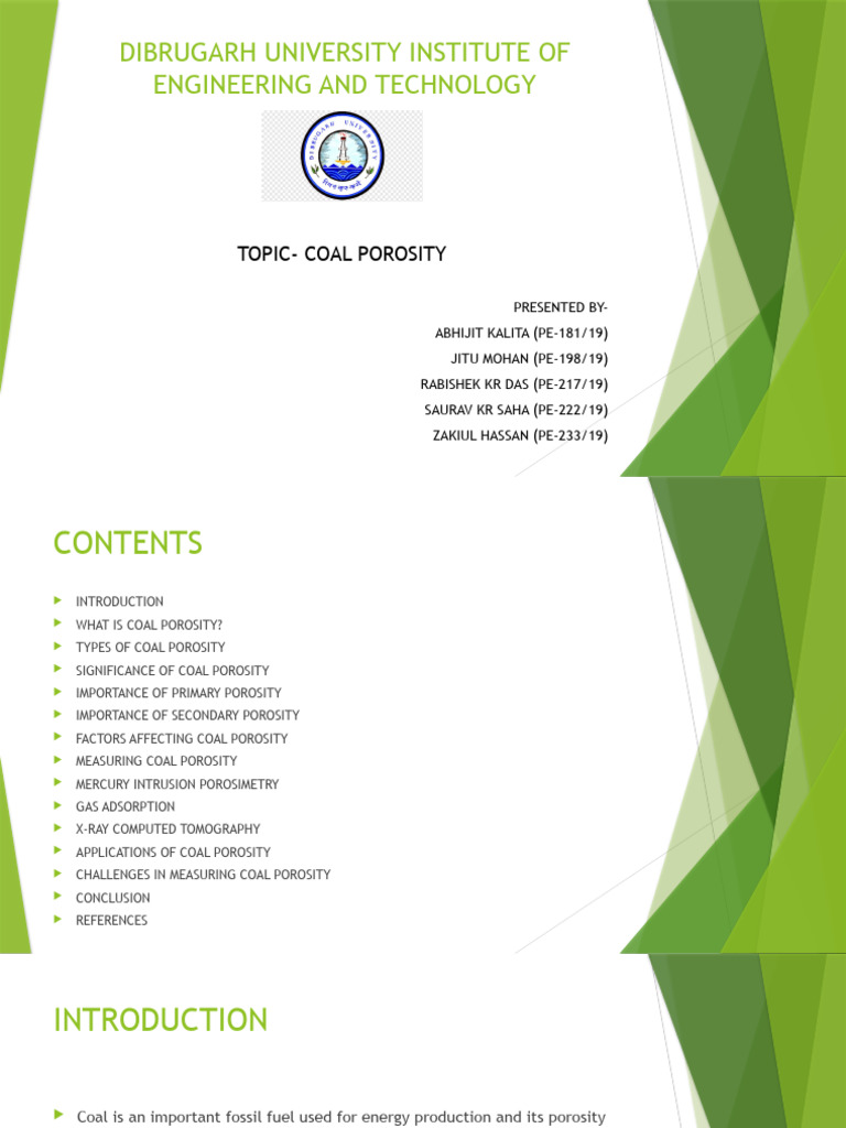 Coal Porosity Pdf Porosity Coal