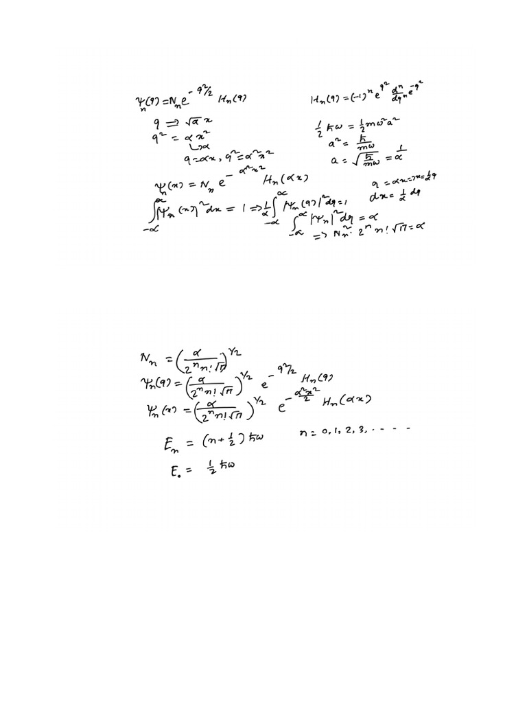 Harmonic Oscillator - Ladder Operator | PDF