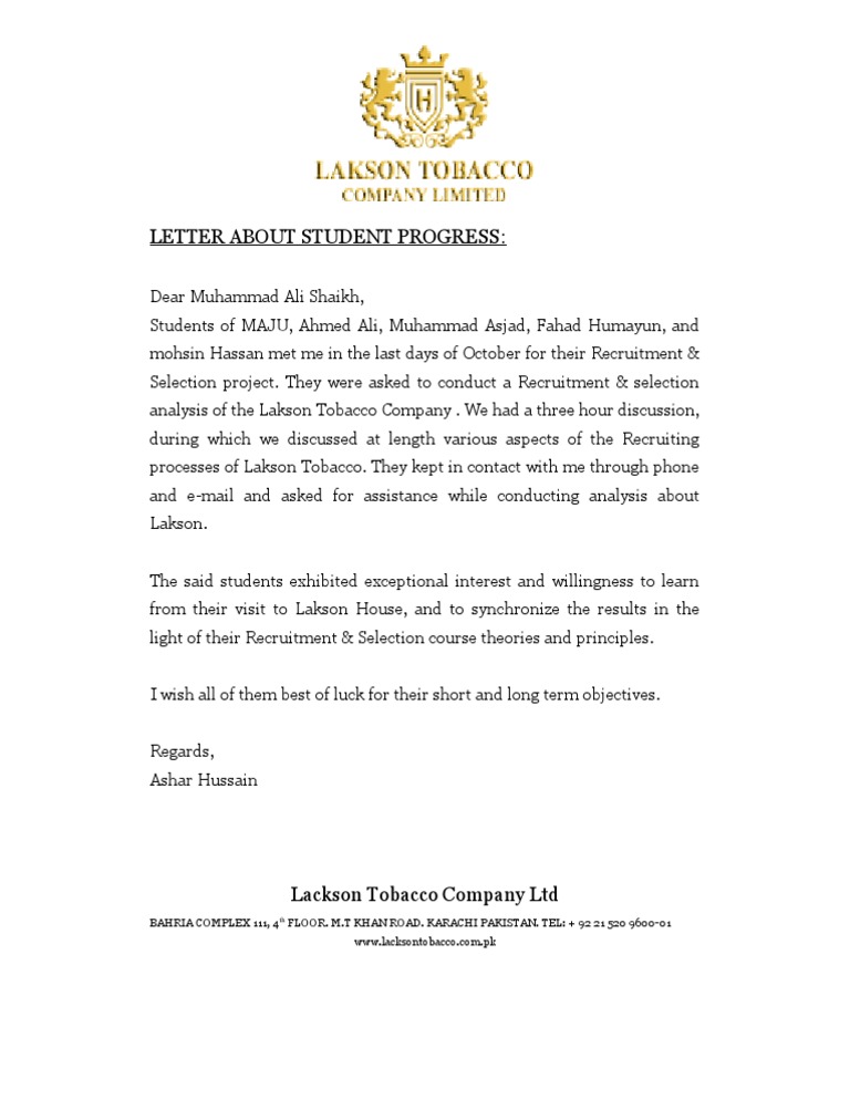 lakson tobacco Lakson Tobacco Company Recruitment Insights | PDF | Pakistan