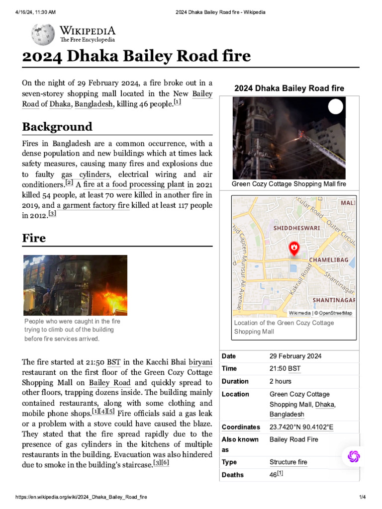 Reference-2024 Dhaka Bailey Road Fire - Wikipedia | PDF