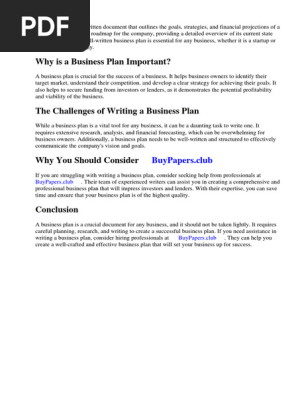 A Business Plan Definition