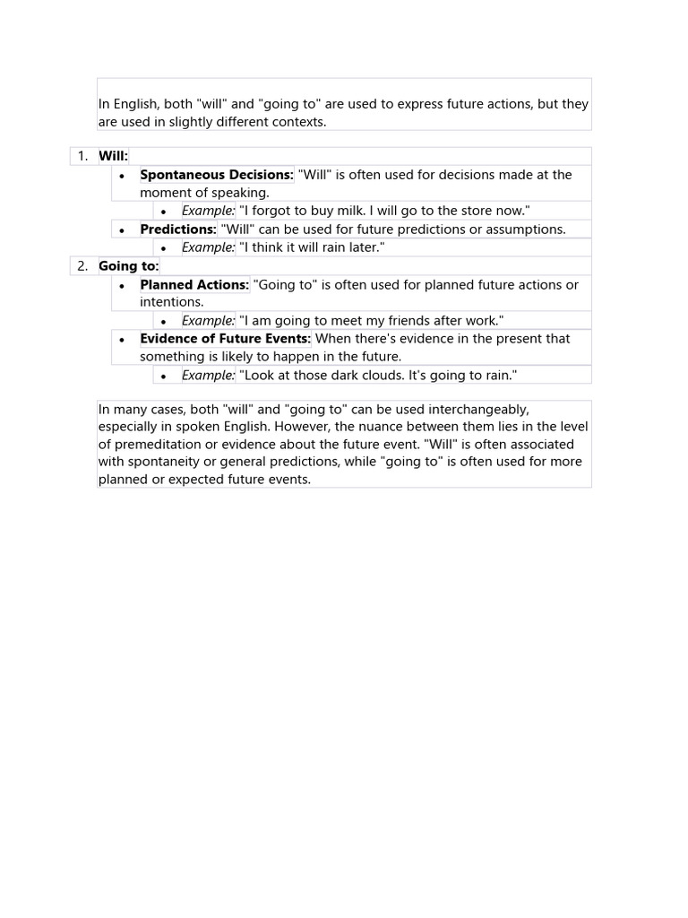 Future Tenses Grammar Reference | PDF | Language Arts & Discipline