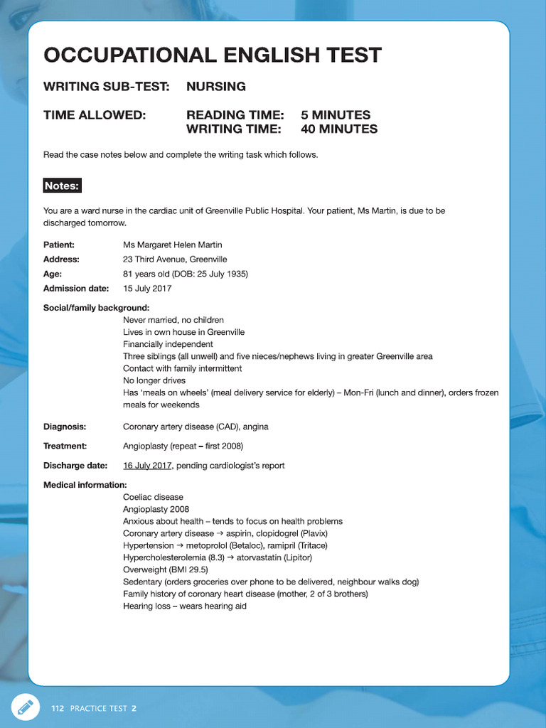 Oet Reading Practice Test Download