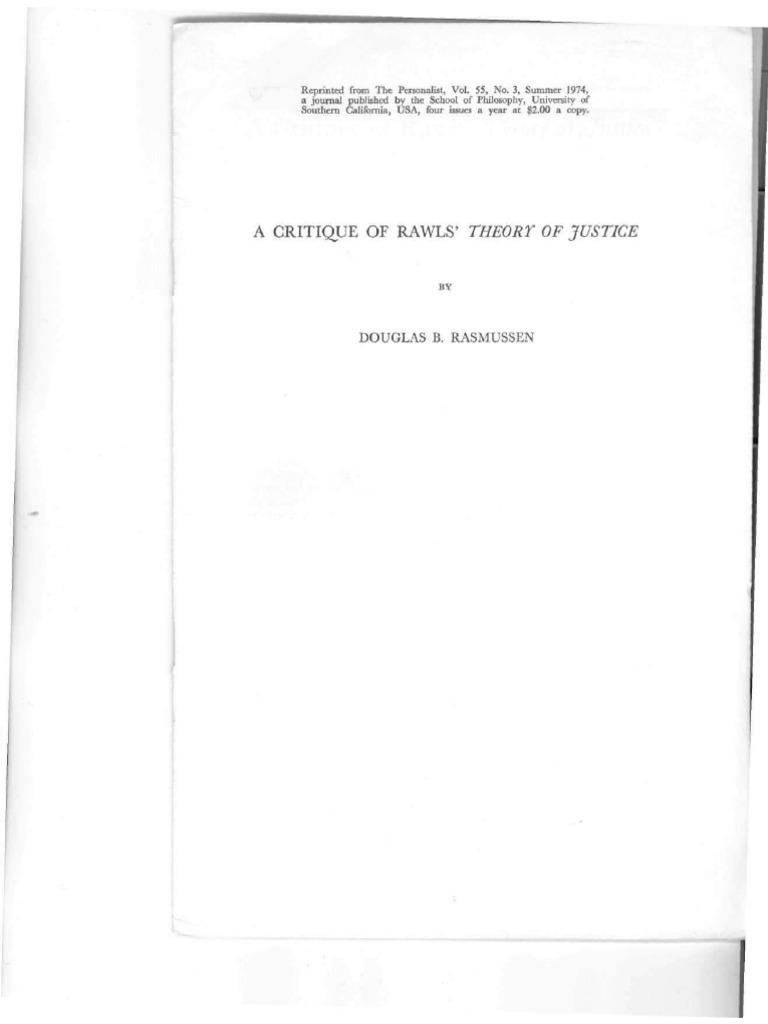 A Critique of Rawls | PDF