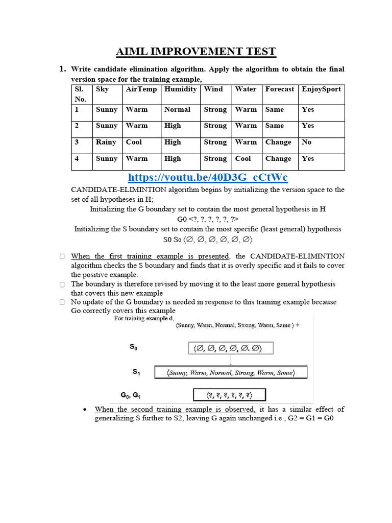 Aiml Improvement Test | PDF | Artificial Neural Network | Normal ...