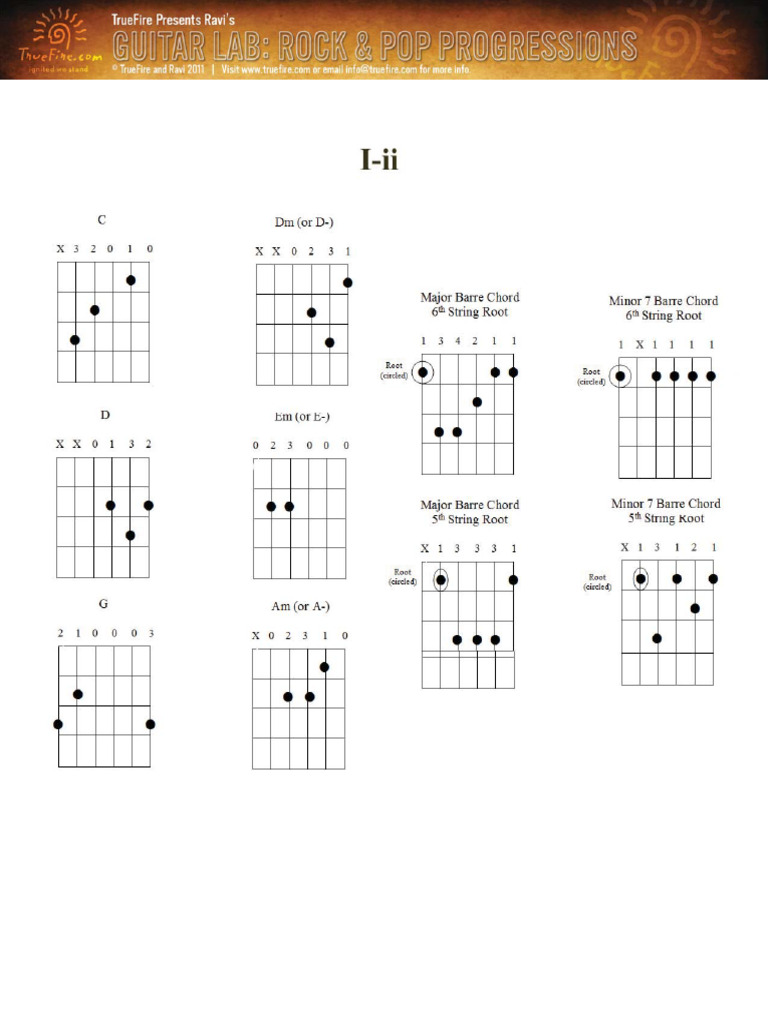 30 Pop & Rock Progressions - All Charts | PDF | Scale (Music) | Chord ...