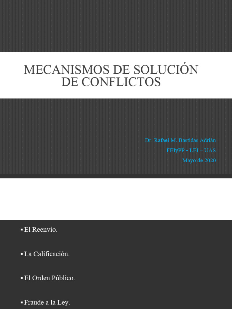 CN, Reenvío, Calificación, Orden Público y Fraude A La Ley | PDF ...