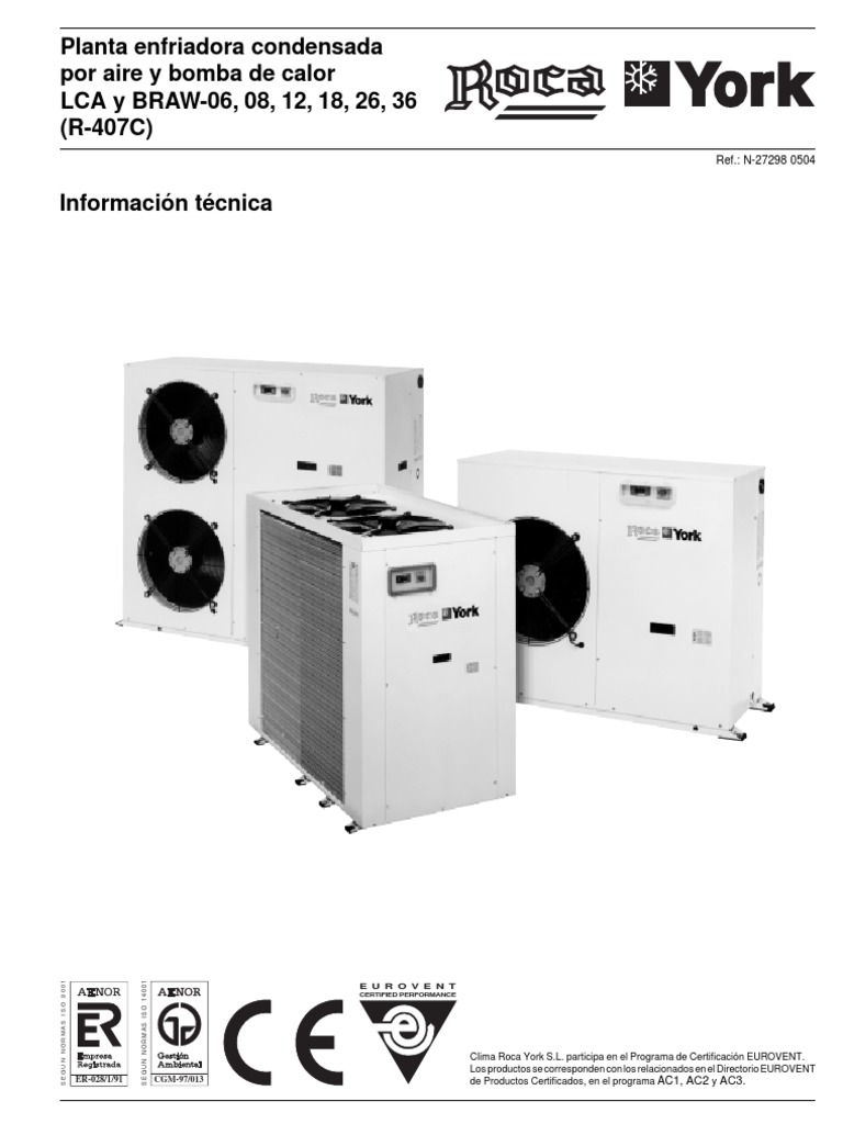 Roca Ycsa PDF PDF Refrigeración Bomba de calor