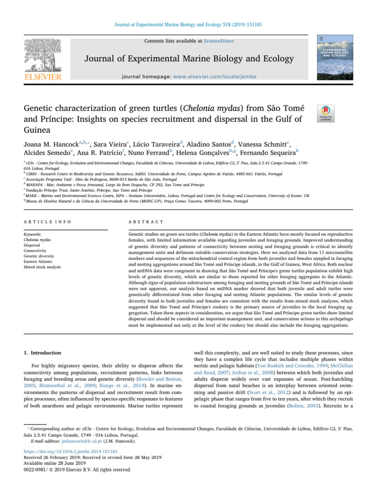 Journal of Experimental Marine Biology and Ecology: Sciencedirect | PDF ...