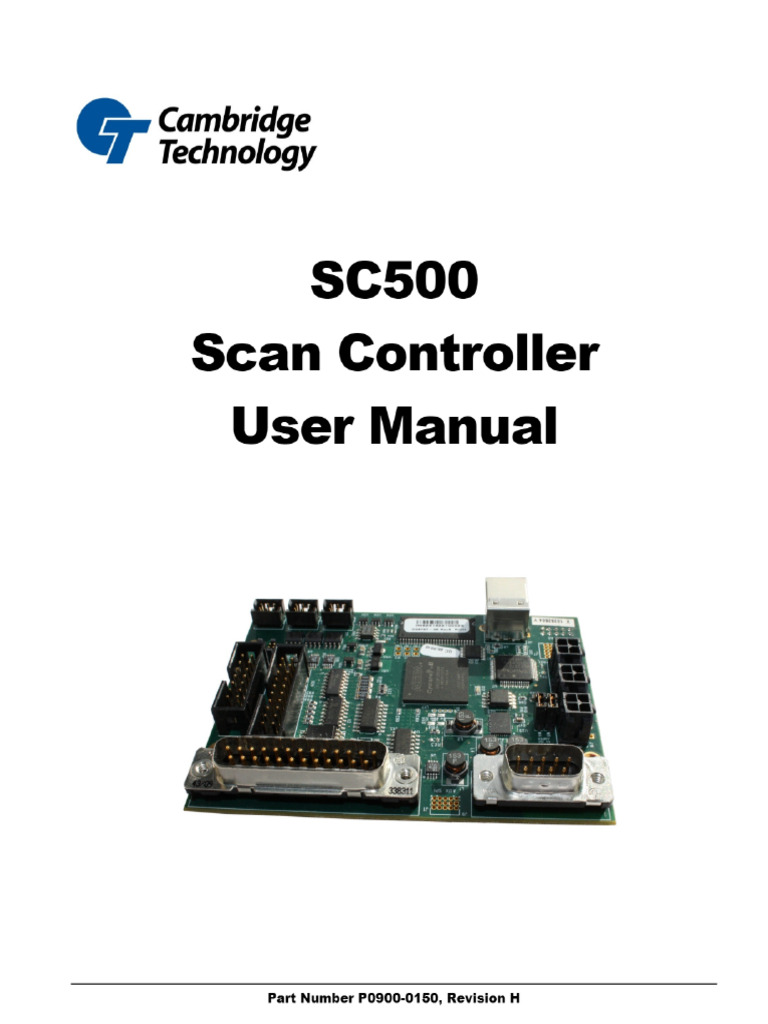 SC500 Scan Controller User Manual - Manualzz | PDF