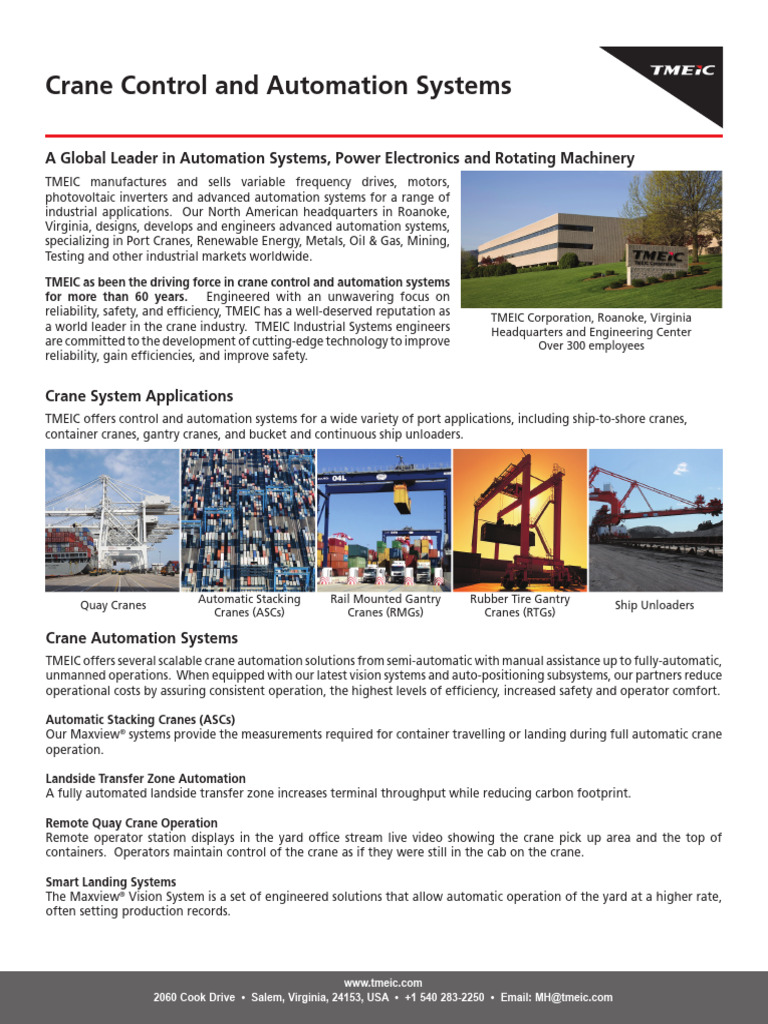 Crane Systems Overview May2018 FINAL | PDF | Automation | Crane (Machine)