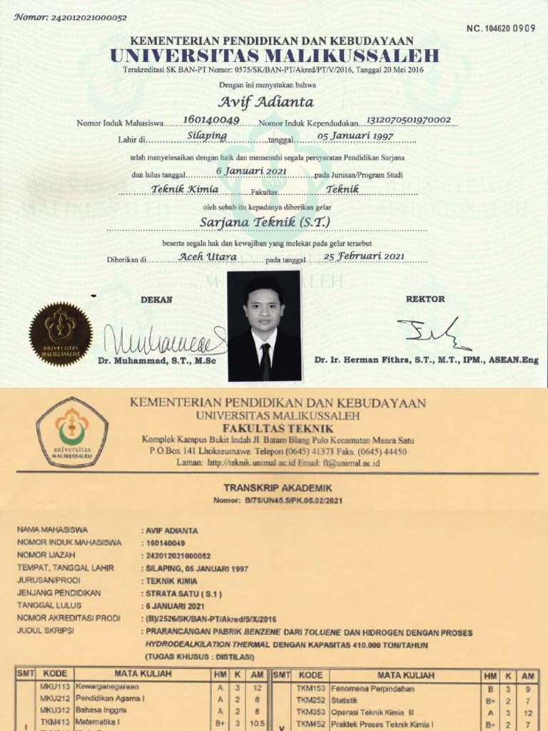 Ijazah Transkrip Pdf