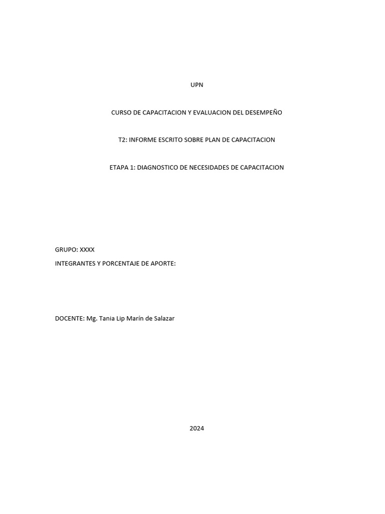 Plan de Capacitación MODELO COKE DNC | PDF | Creación de capacidad ...