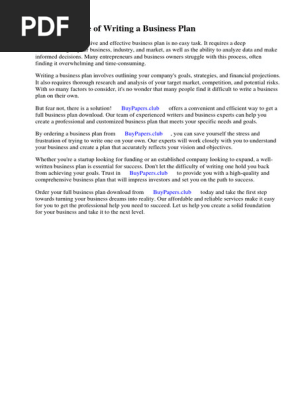 Full Business Plan Download