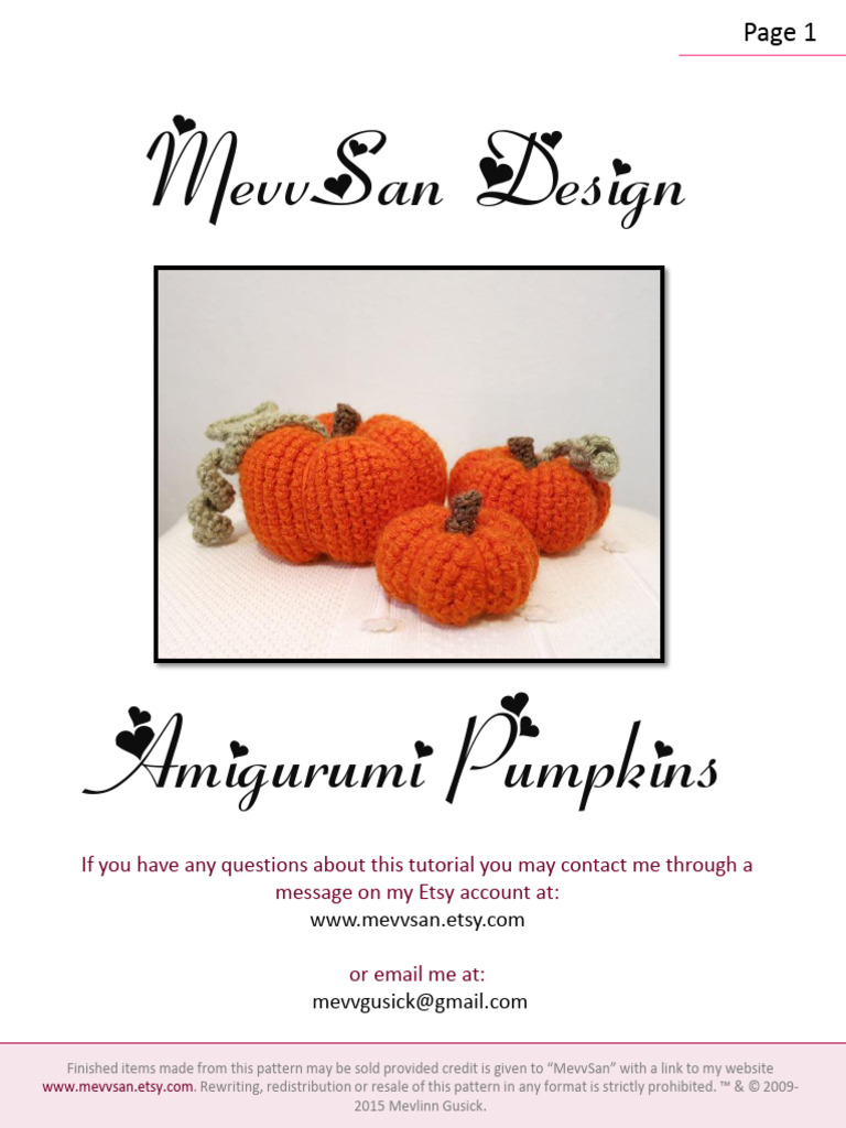 Calabaza 2 PDF Crochet Amigurumi
