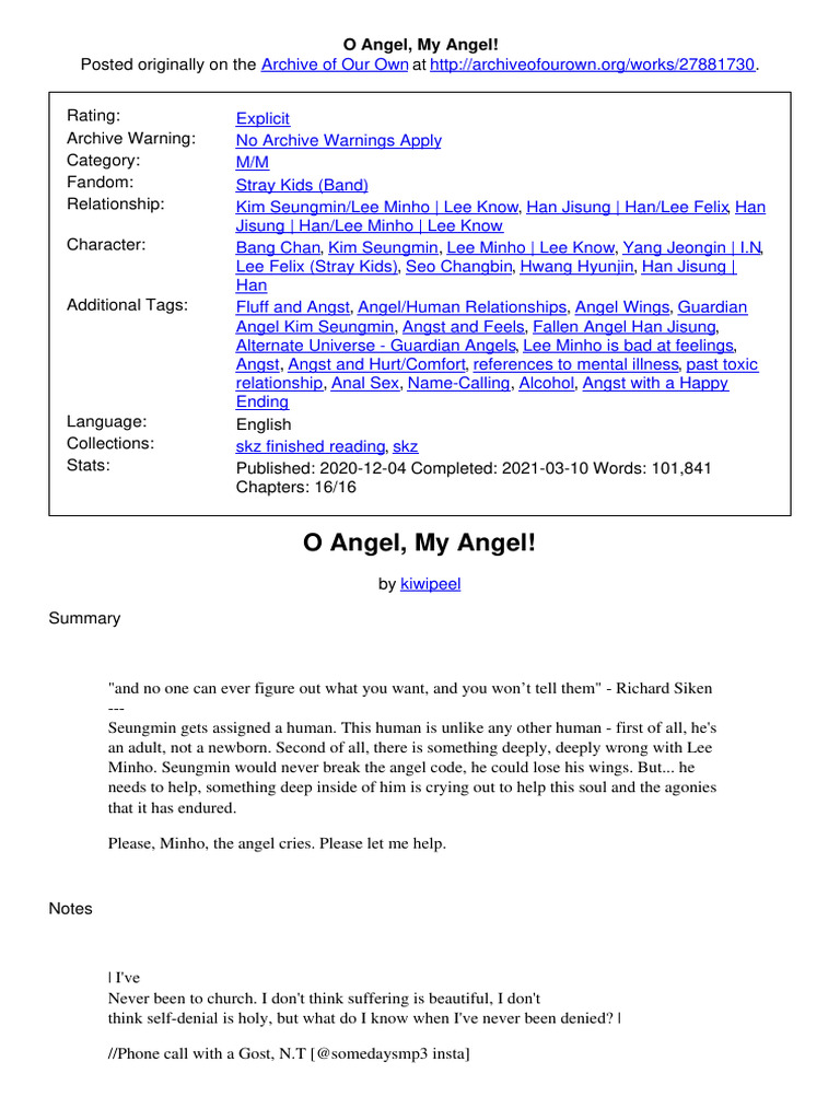 O Angel My Angel | PDF | Angel